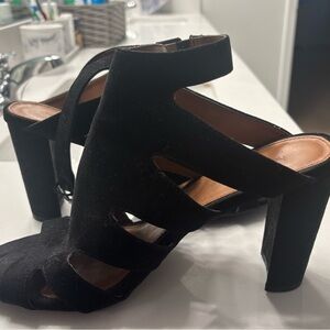 Charlotte Russe Black Strappy Heels